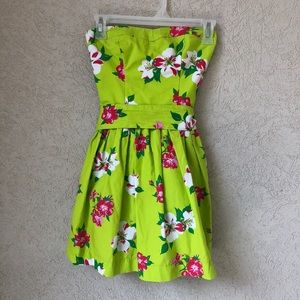 Tropical strapless dress